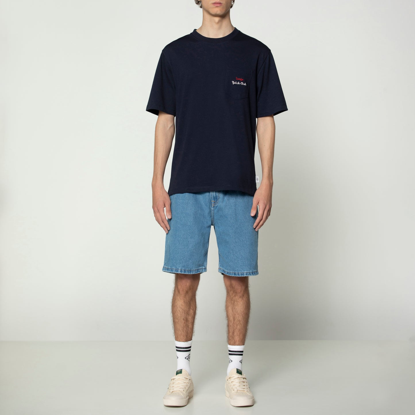 Sanjo Yatch-Club Pocket T-shirt // Navy