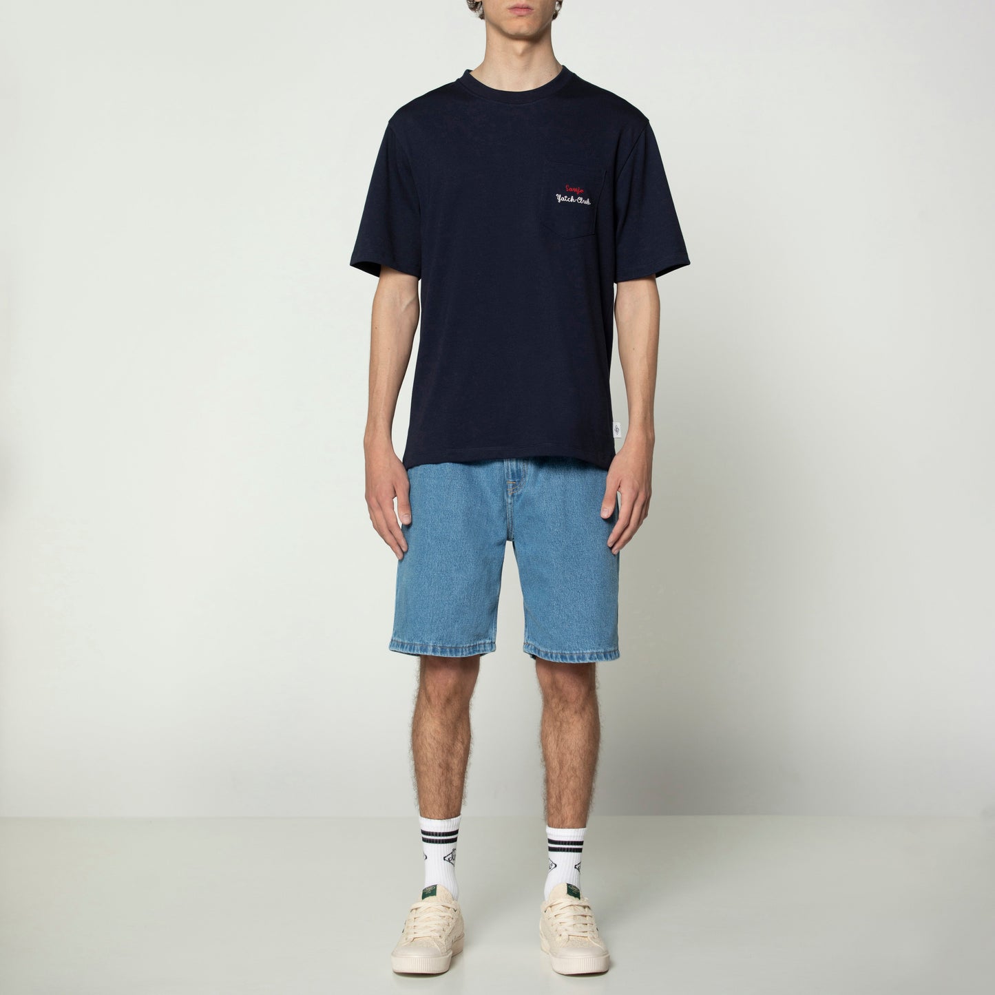 Sanjo Yatch-Club Pocket T-shirt // Navy