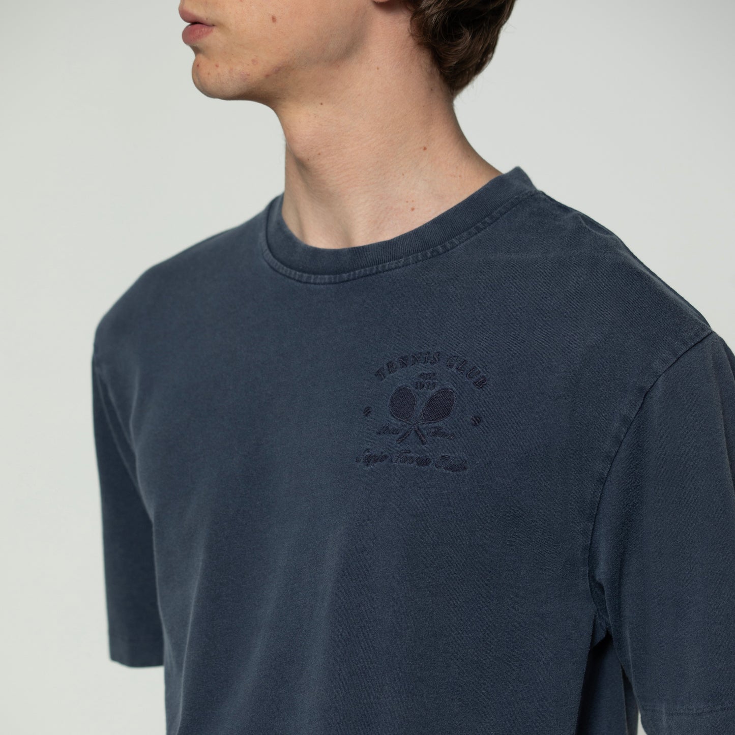 Sanjo Faded Tennis Club T-shirt // Navy
