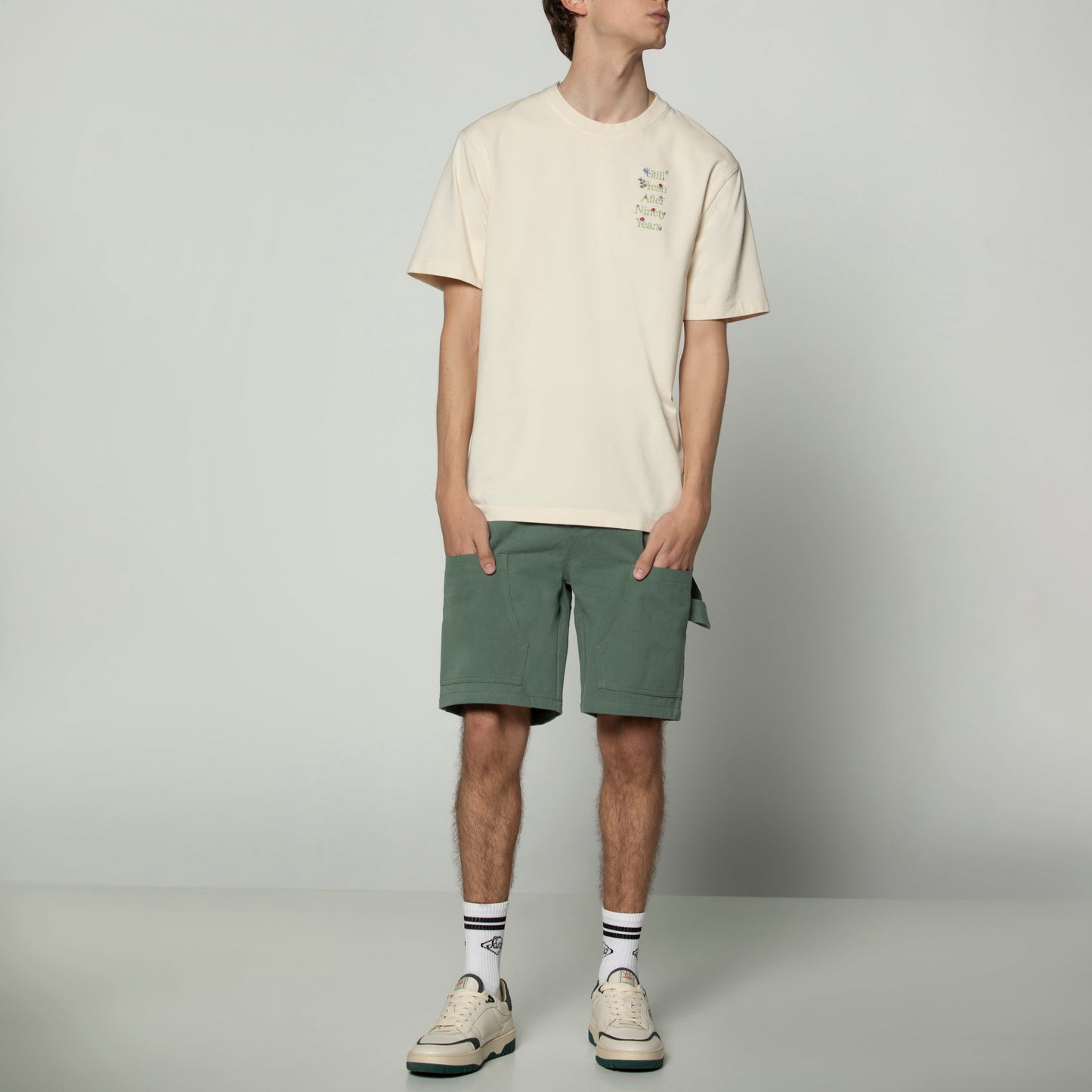 Sanjo Faded Still Fresh T-shirt // Ecru