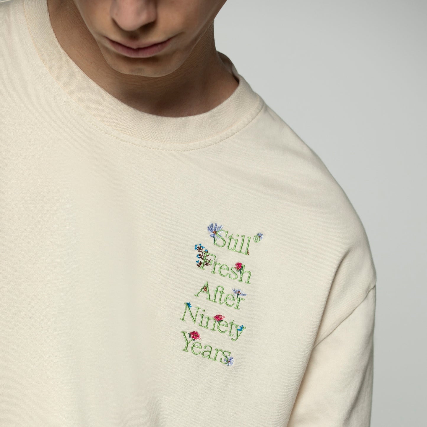 Sanjo Faded Still Fresh T-shirt // Ecru