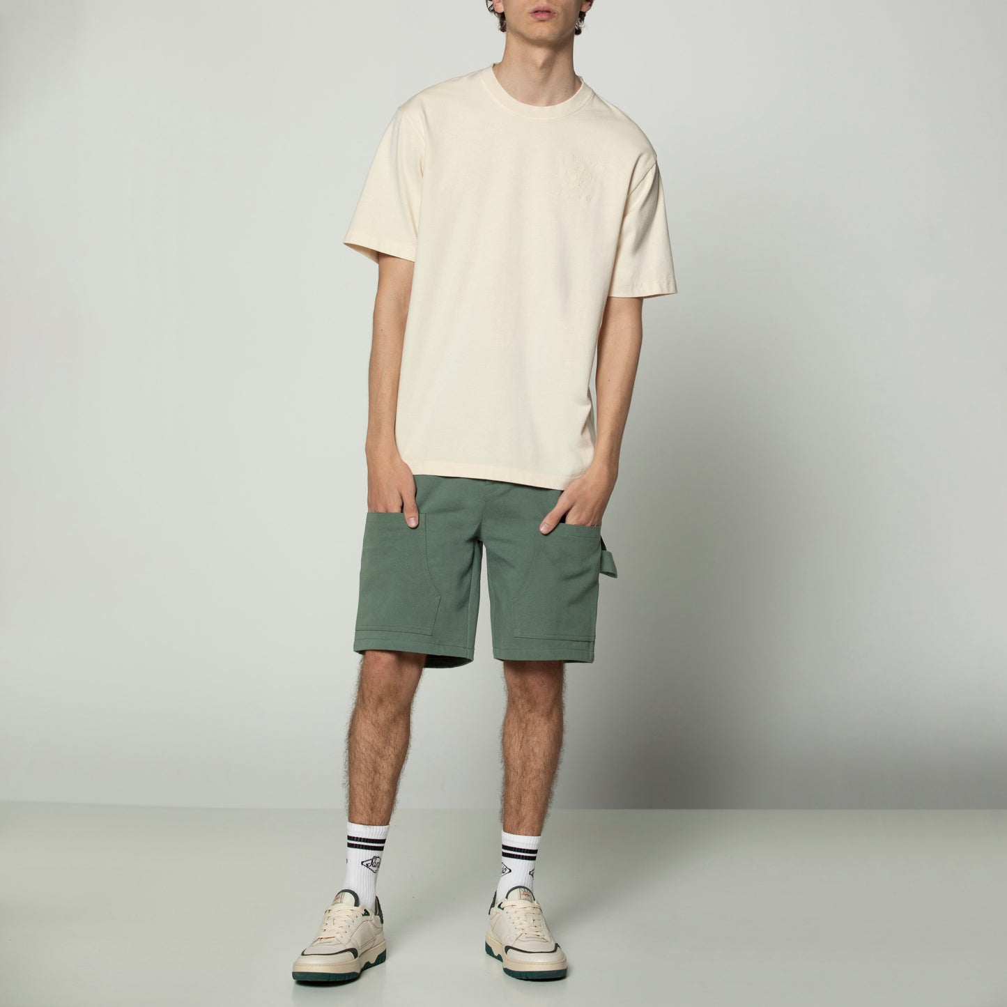 Sanjo Faded Tennis Club T-shirt // Ecru