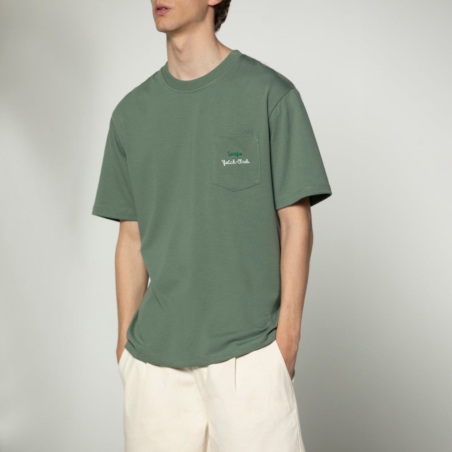 Sanjo Yatch-Club Pocket T-shirt // Green