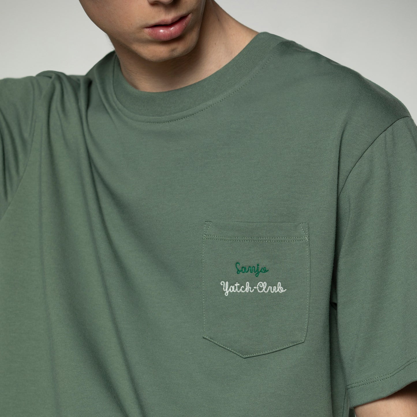 Sanjo Yatch-Club Pocket T-shirt // Green