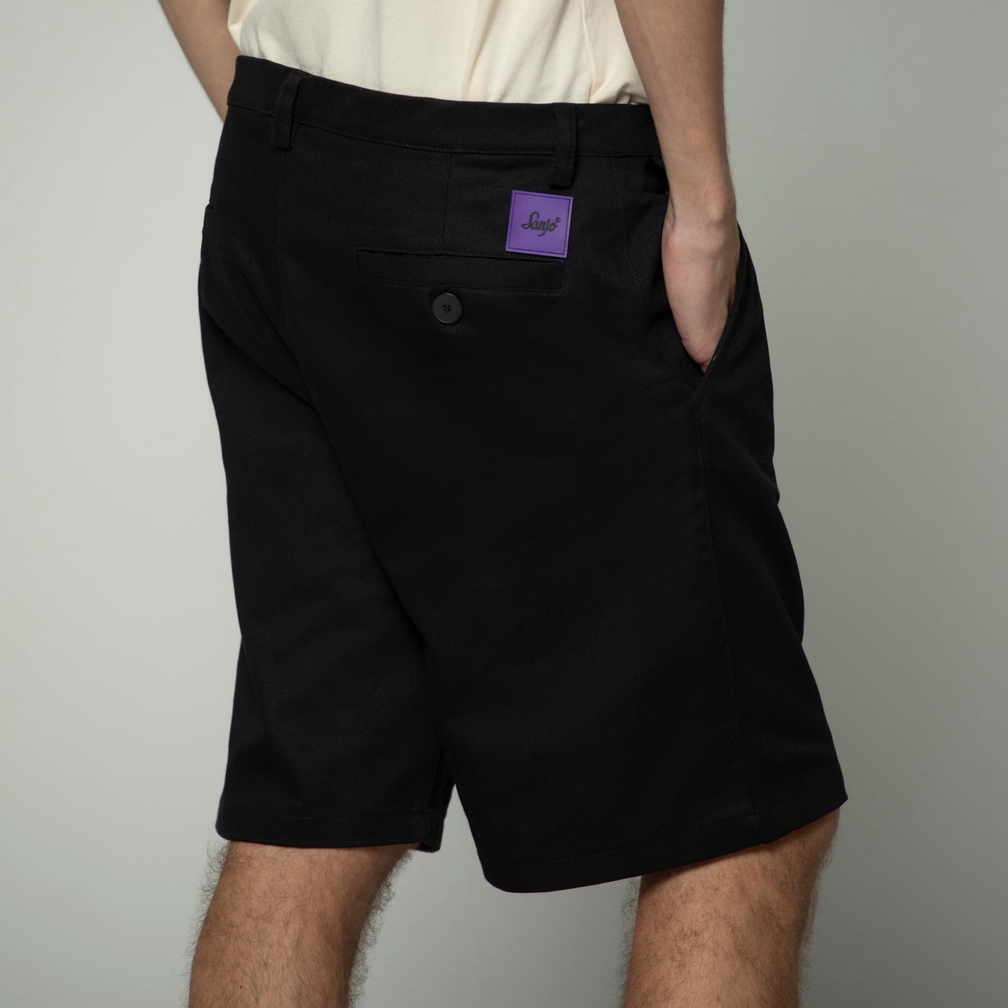 Sanjo Canvas Boxy Shorts // Black
