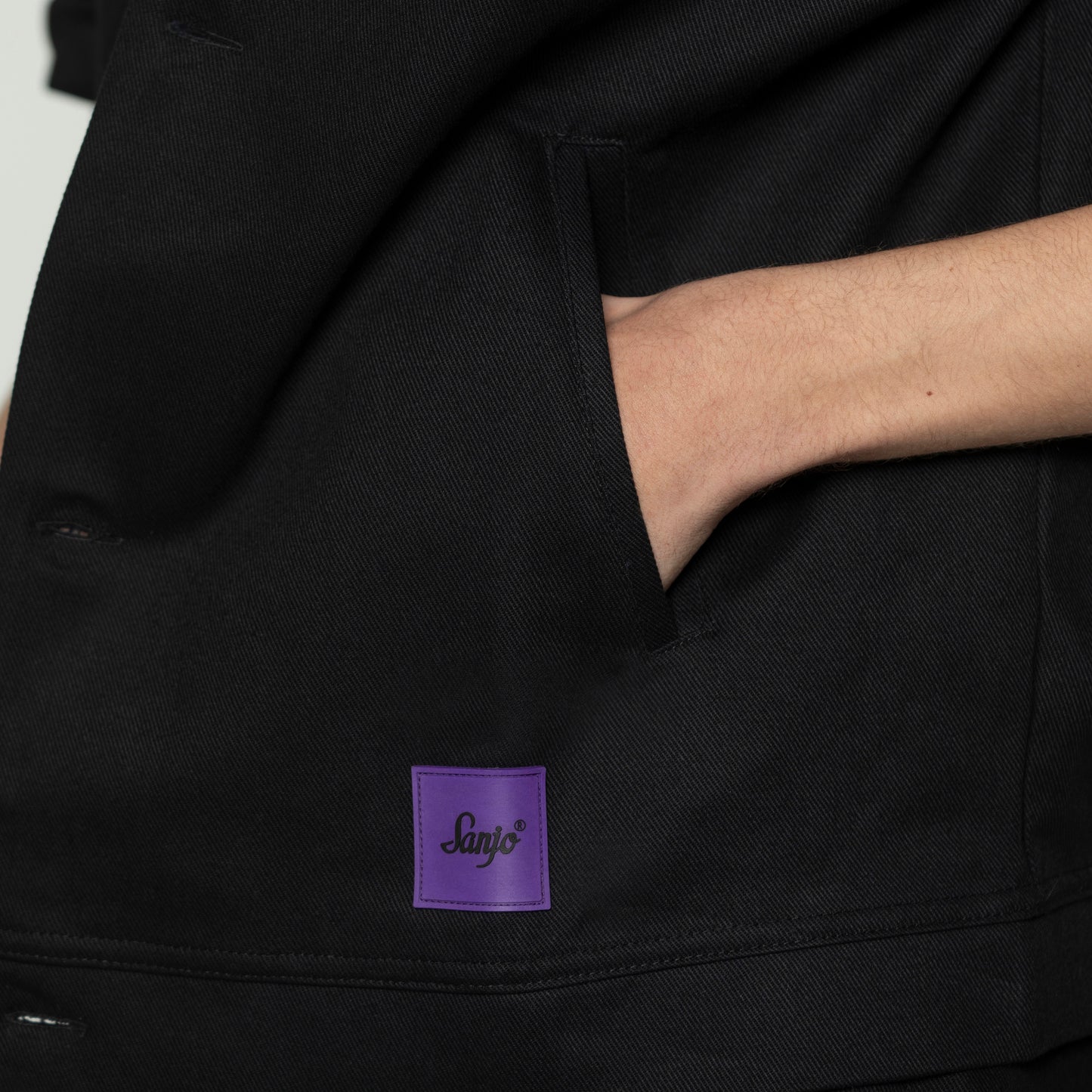 Sanjo Button Coat // Black