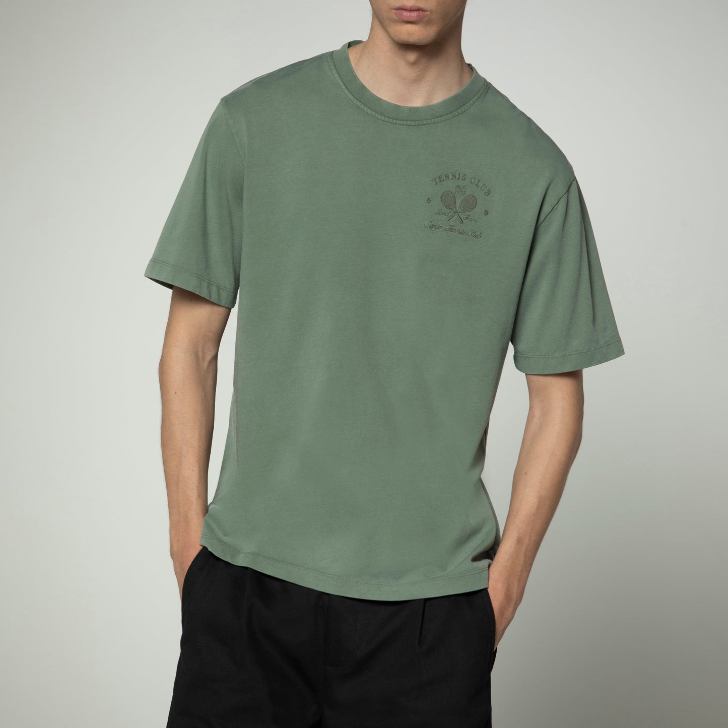 Sanjo Faded Tennis Club T-shirt // Bottle