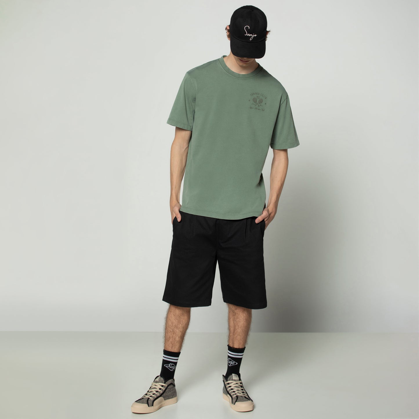 Sanjo Faded Tennis Club T-shirt // Bottle