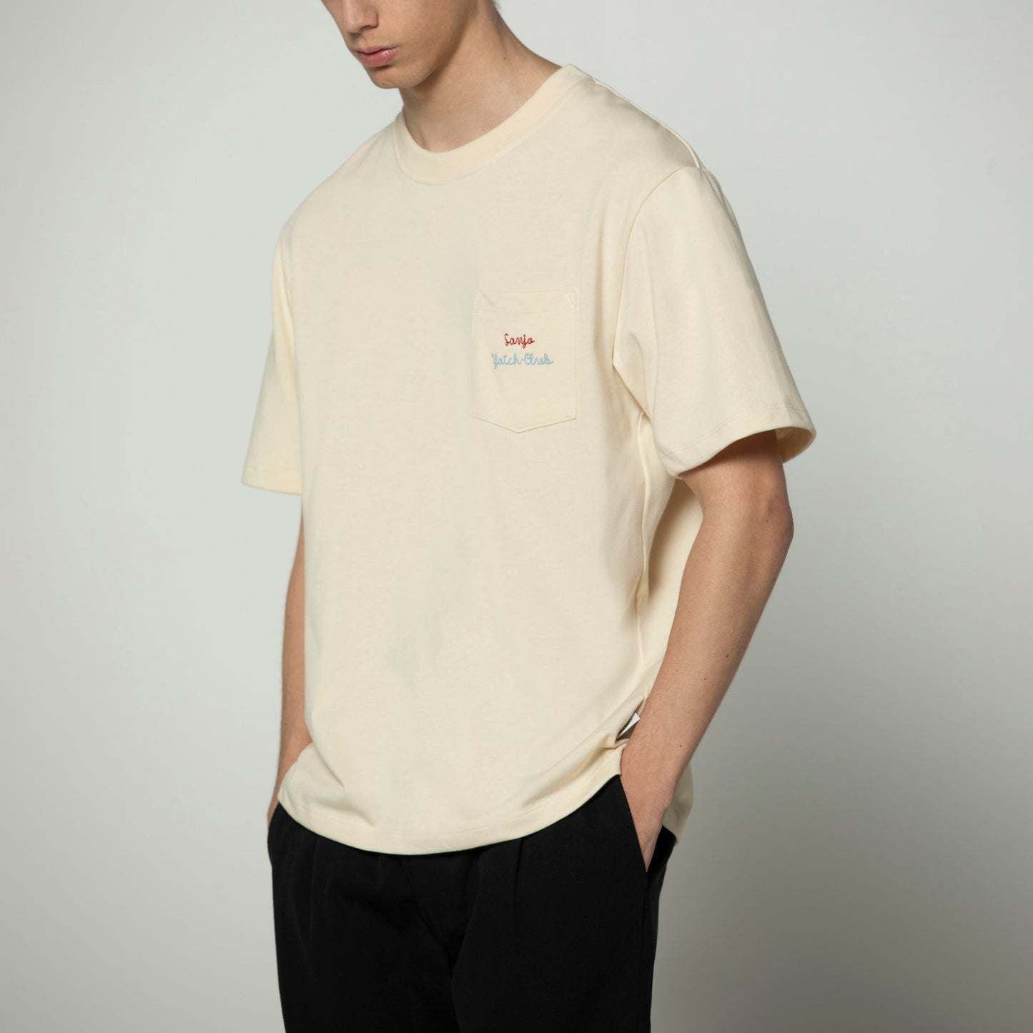 Sanjo Yatch-Club Pocket T-shirt // Ecru