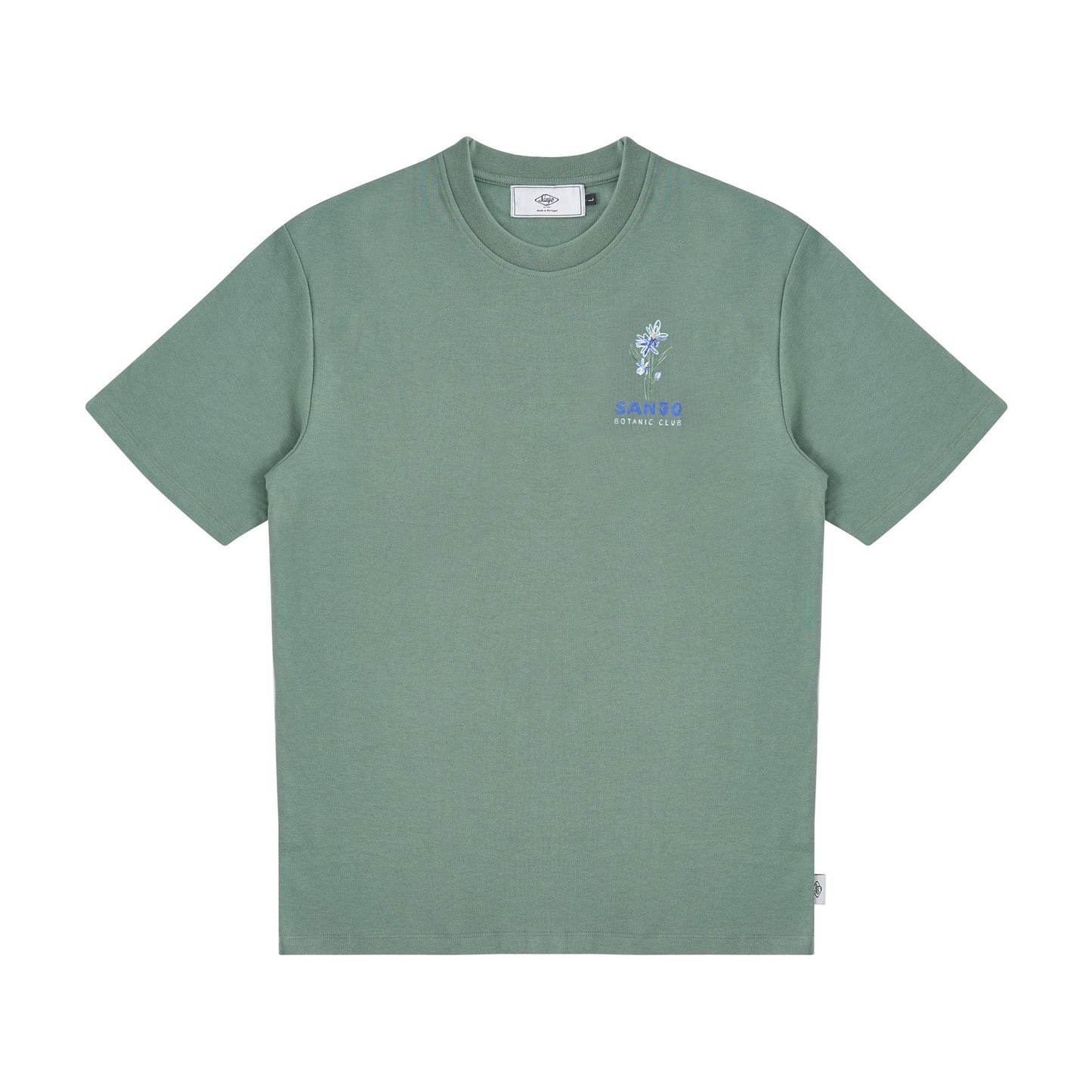 Sanjo Floral Water Print T-shirt // Green