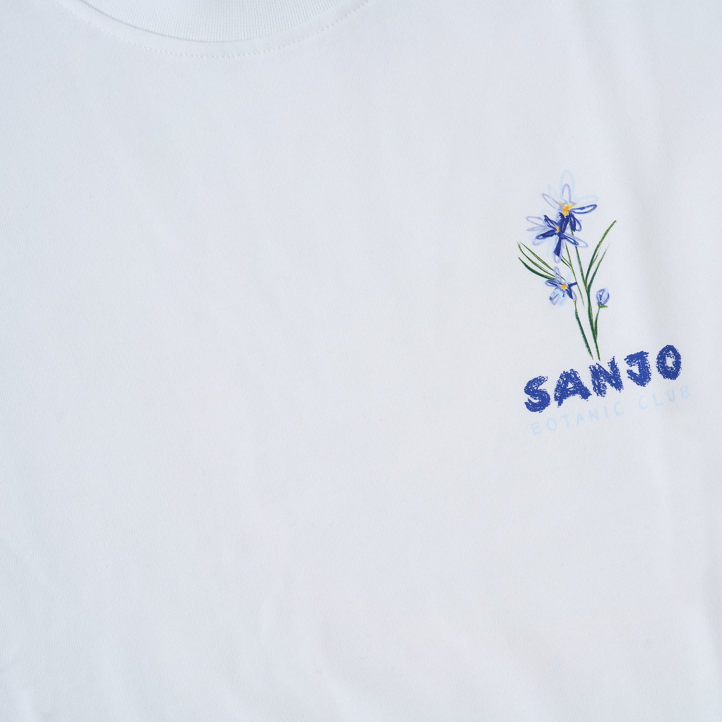 Sanjo Floral Water Print T-shirt // White