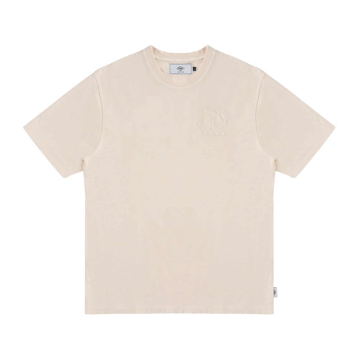 Sanjo Faded Tennis Club T-shirt // Ecru