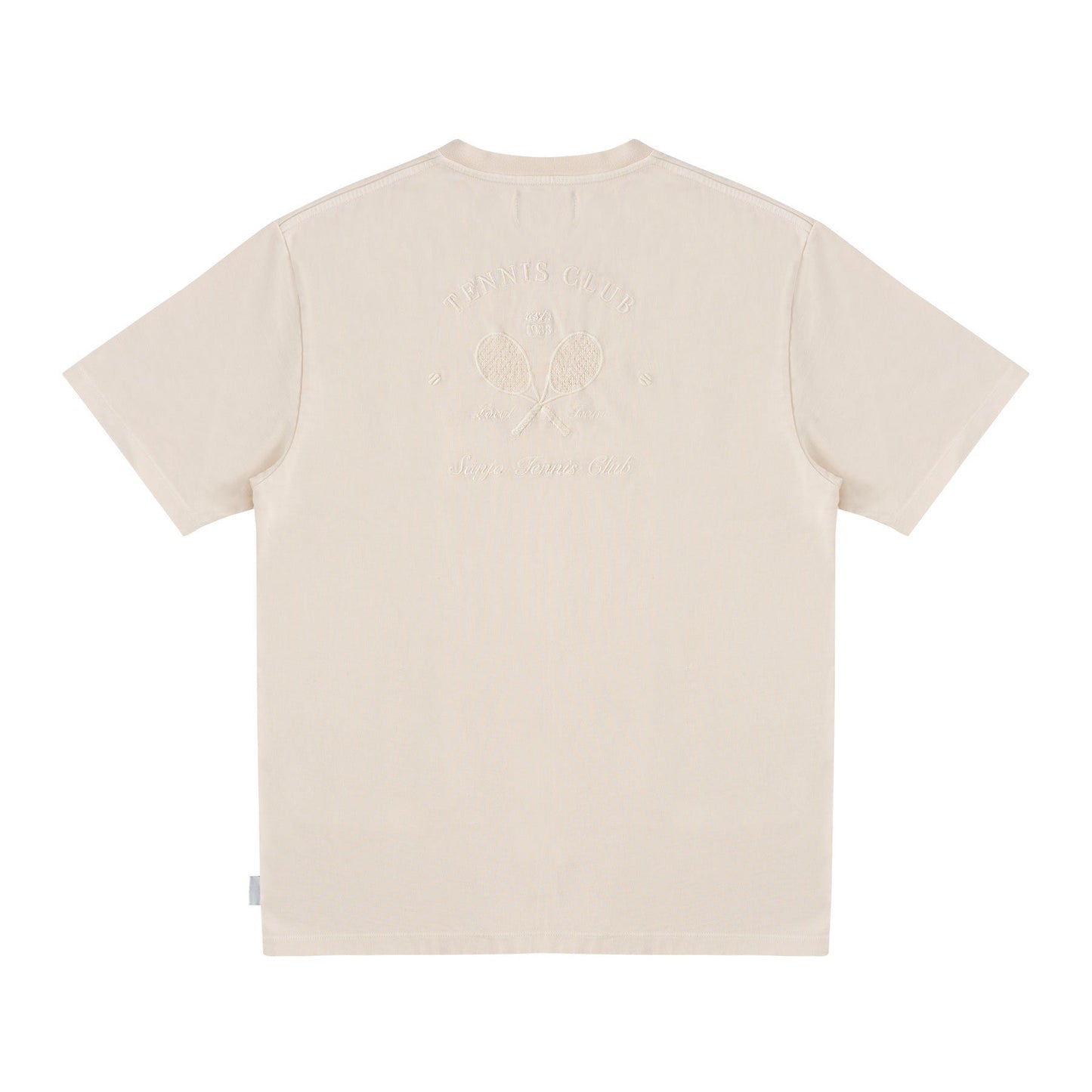 Sanjo Faded Tennis Club T-shirt // Ecru