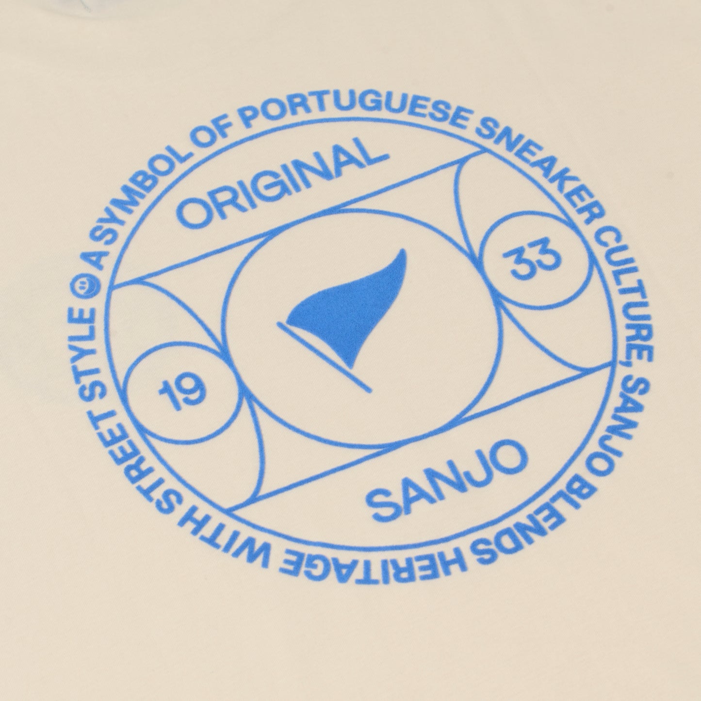 Sanjo Symbol Culture T-shirt // Ecru