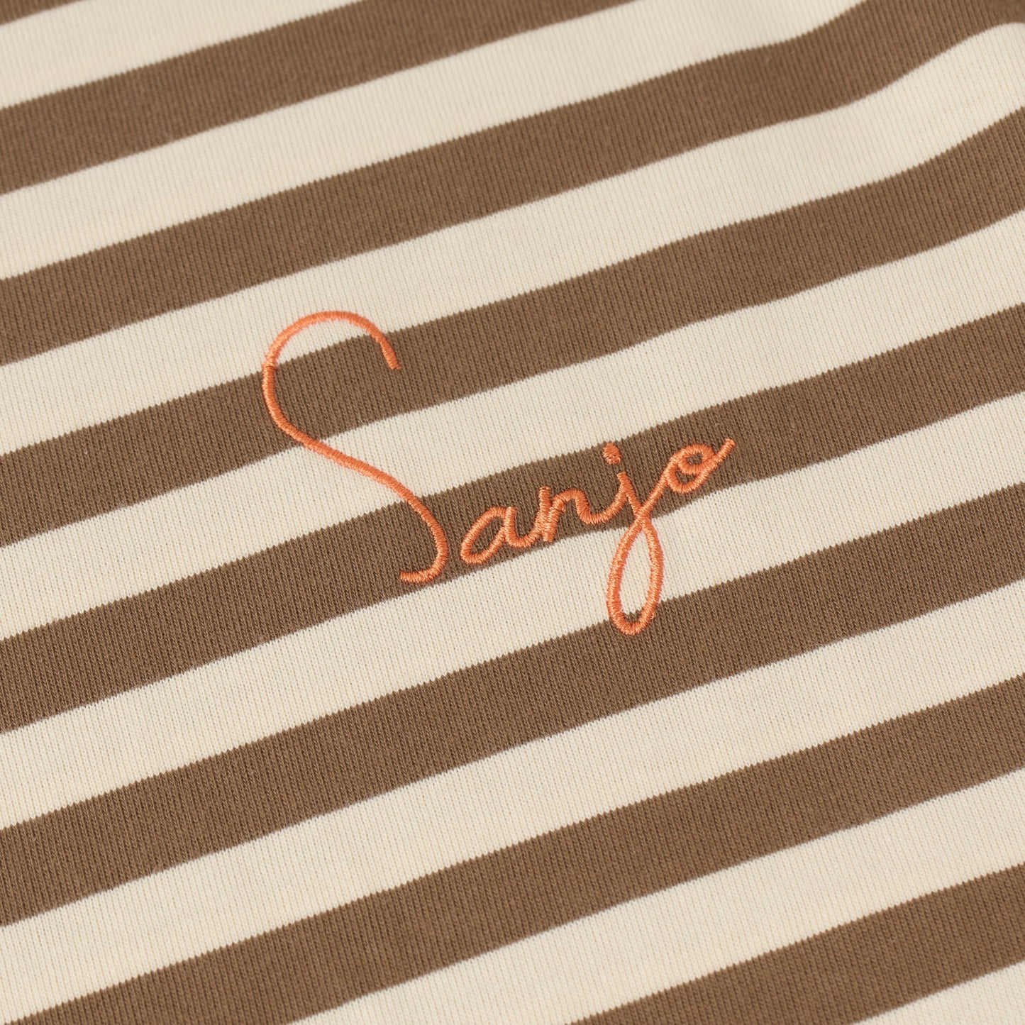 Camiseta Sanjo Stripes 80 // Capuchino Crudo