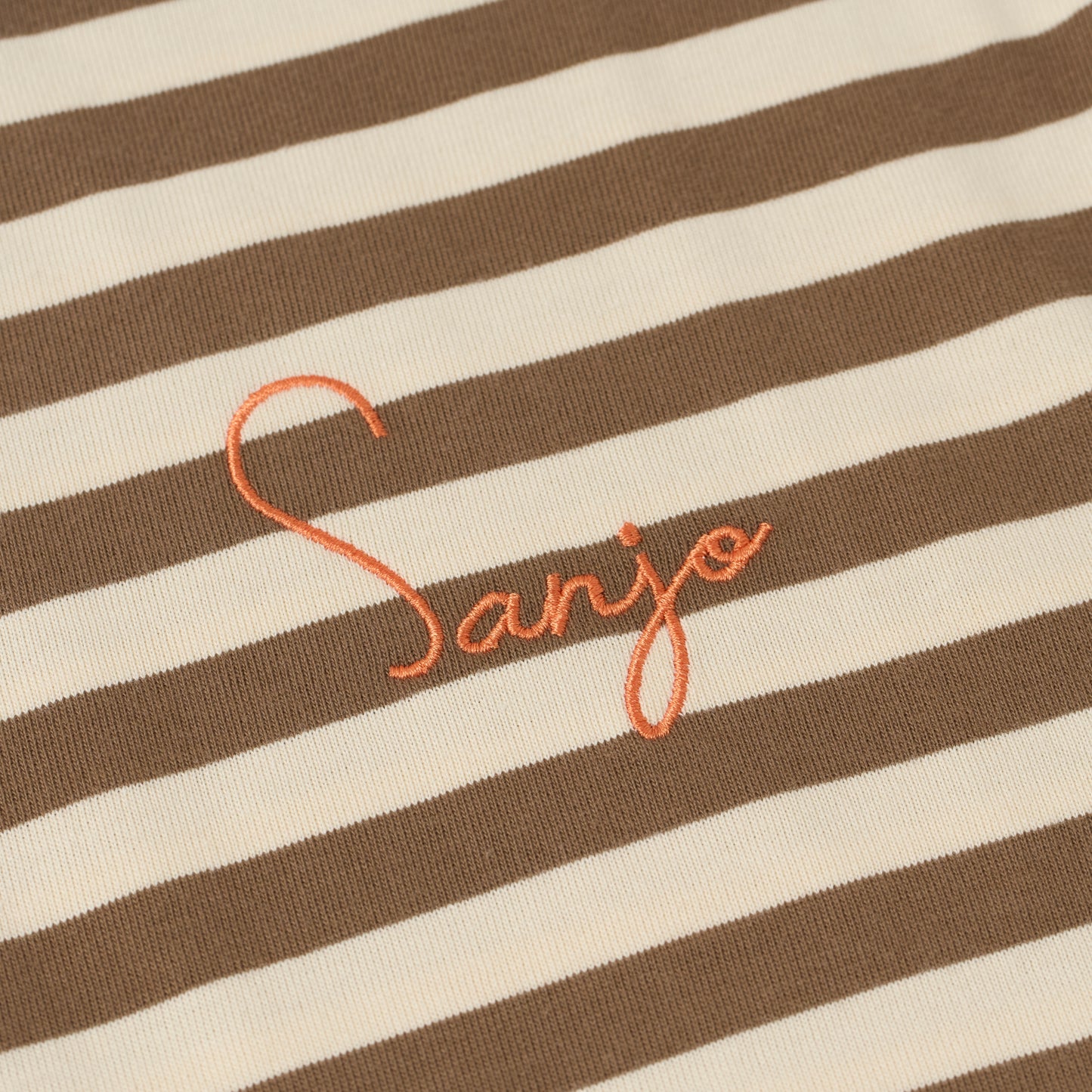 Top corto Sanjo Stripes 80 // Crudo capuchino