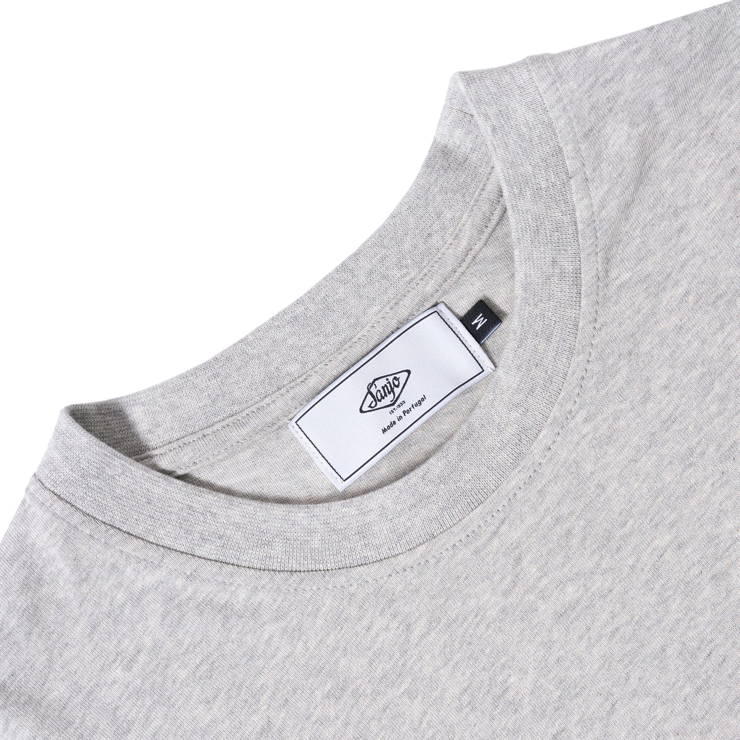 Sanjo Flocked Logo T-shirt // Grey