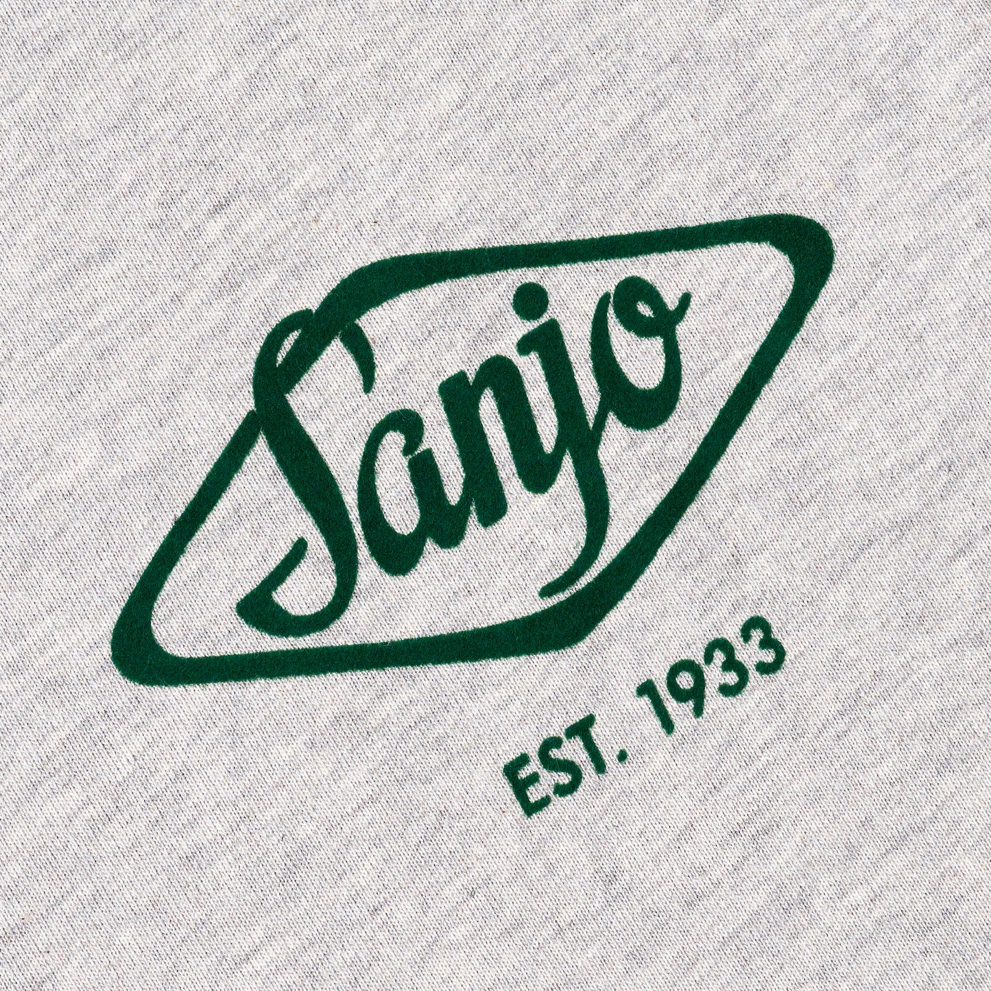 Sanjo Flocked Logo T-shirt // Grey