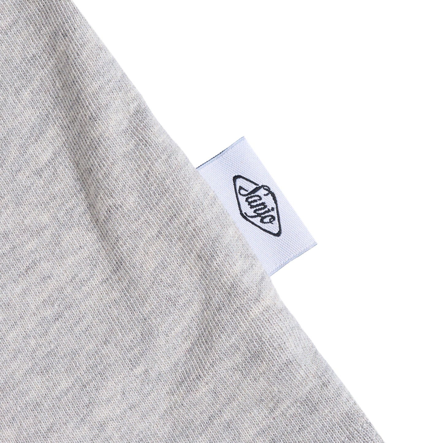 Sanjo Flocked Logo T-shirt // Grey