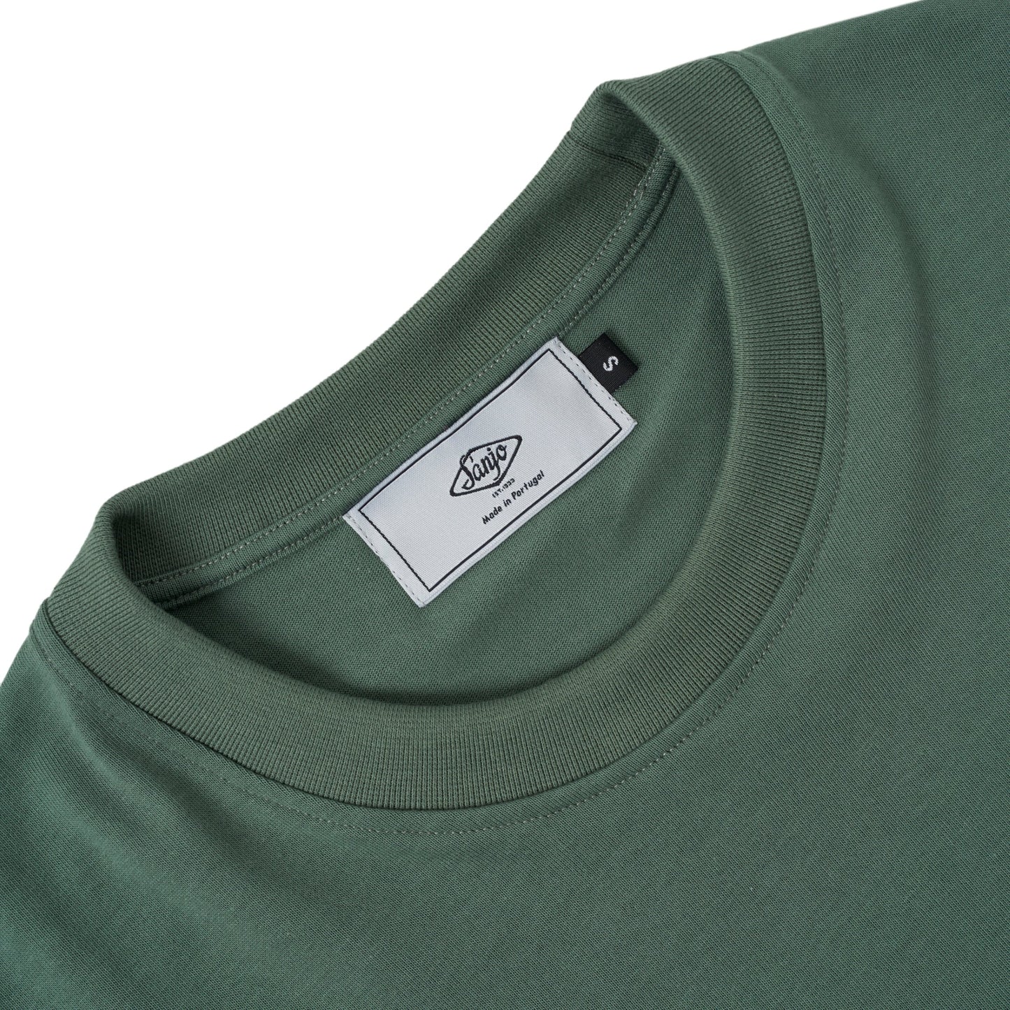 Sanjo 1954 Cream Logo T-shirt // Verde Pastel