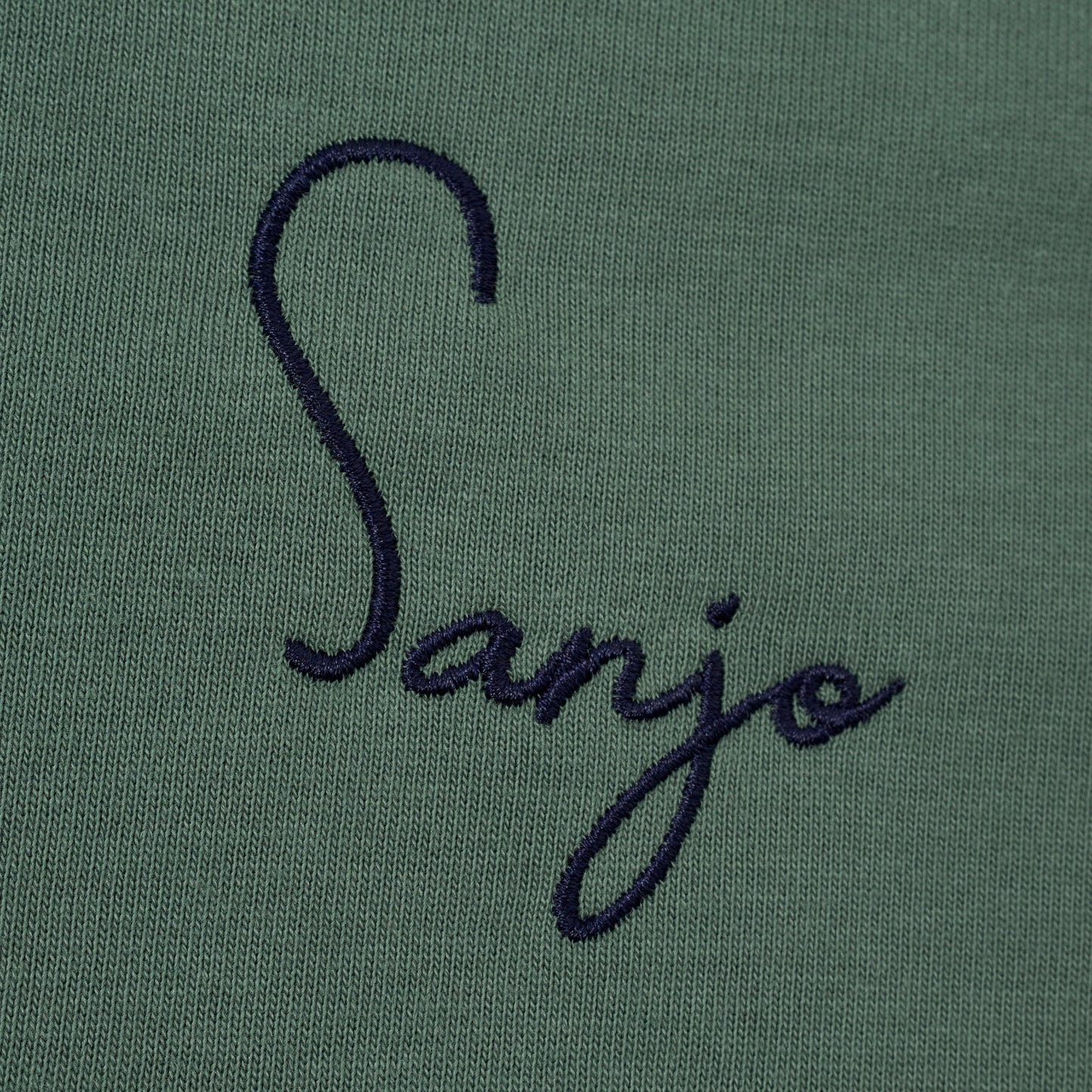 Sanjo 1954 Cream Logo T-shirt // Verde Pastel