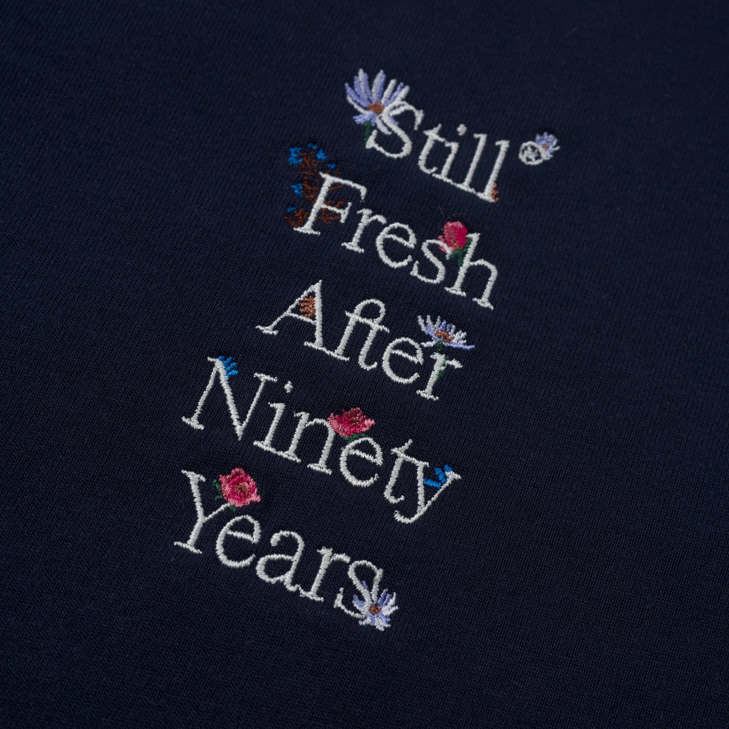 Sanjo Wild Flower T-Shirt // Navy