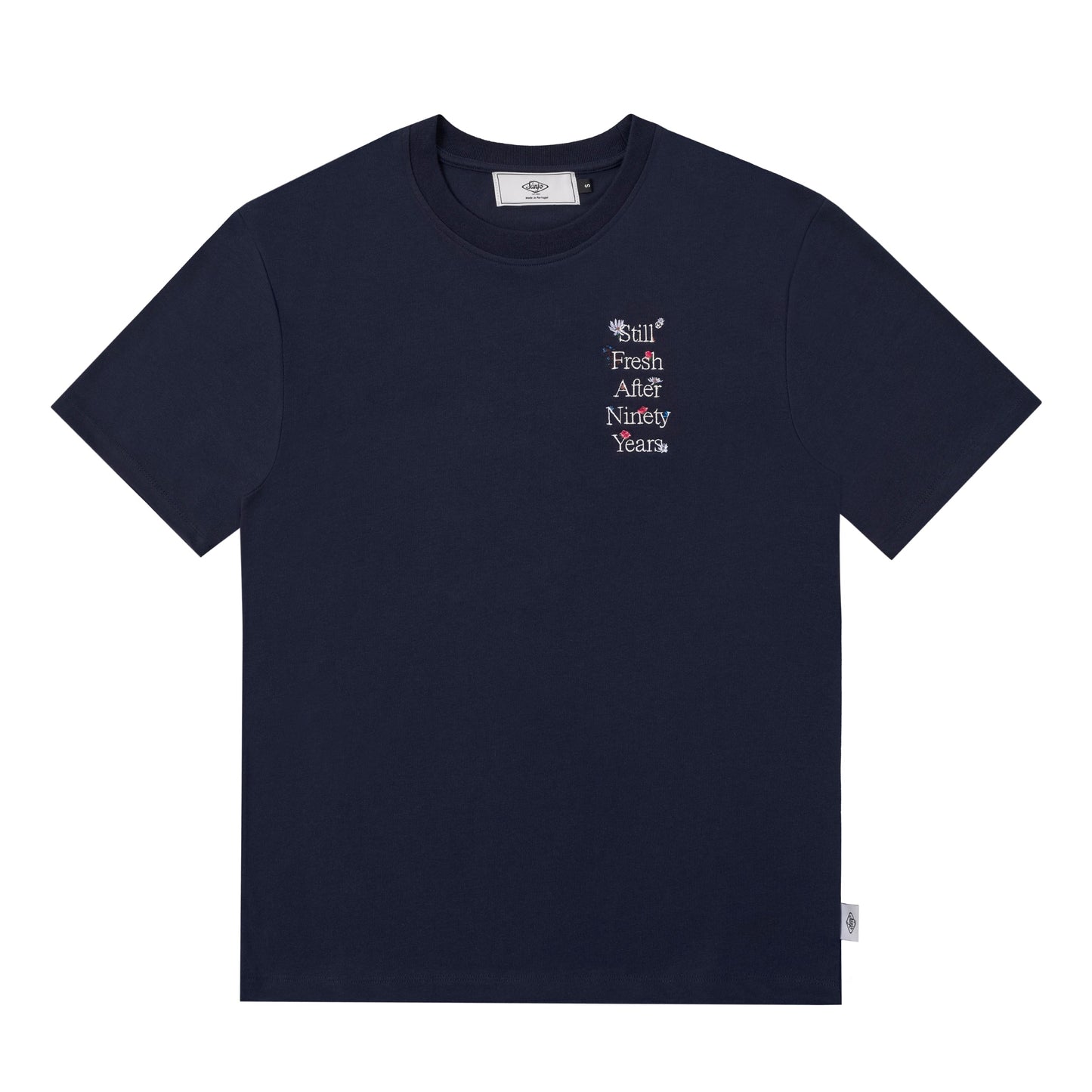 Sanjo Wild Flower T-Shirt // Navy