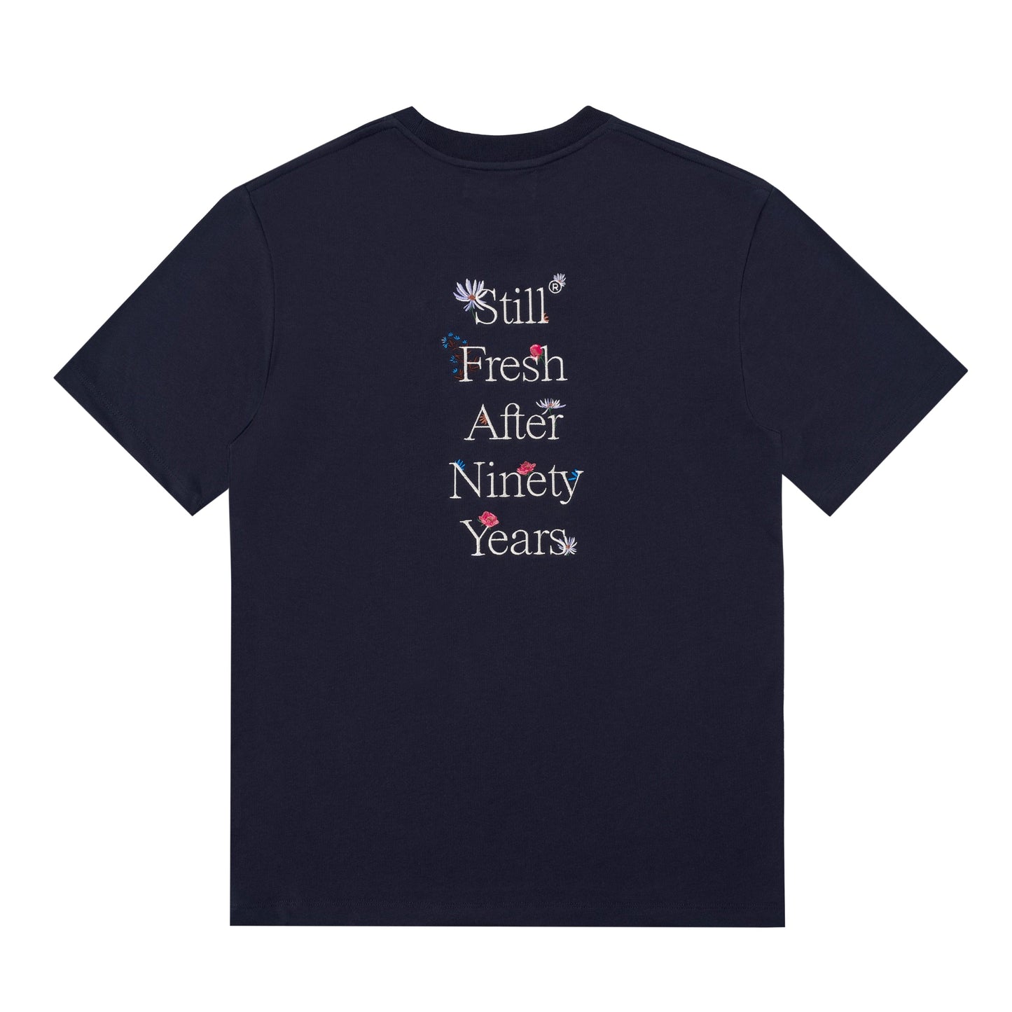 Sanjo Wild Flower T-Shirt // Navy