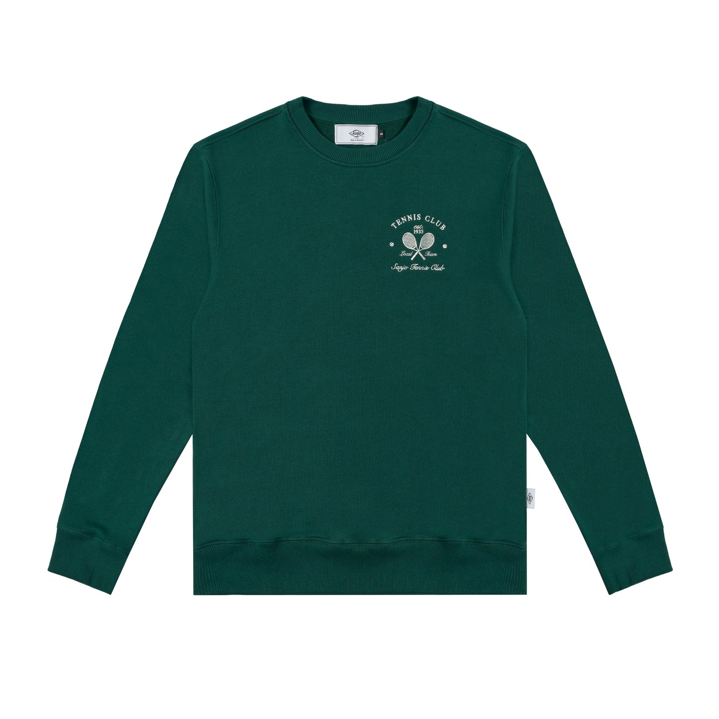 Sanjo Embroidery Tennis Club Sweater // Verde
