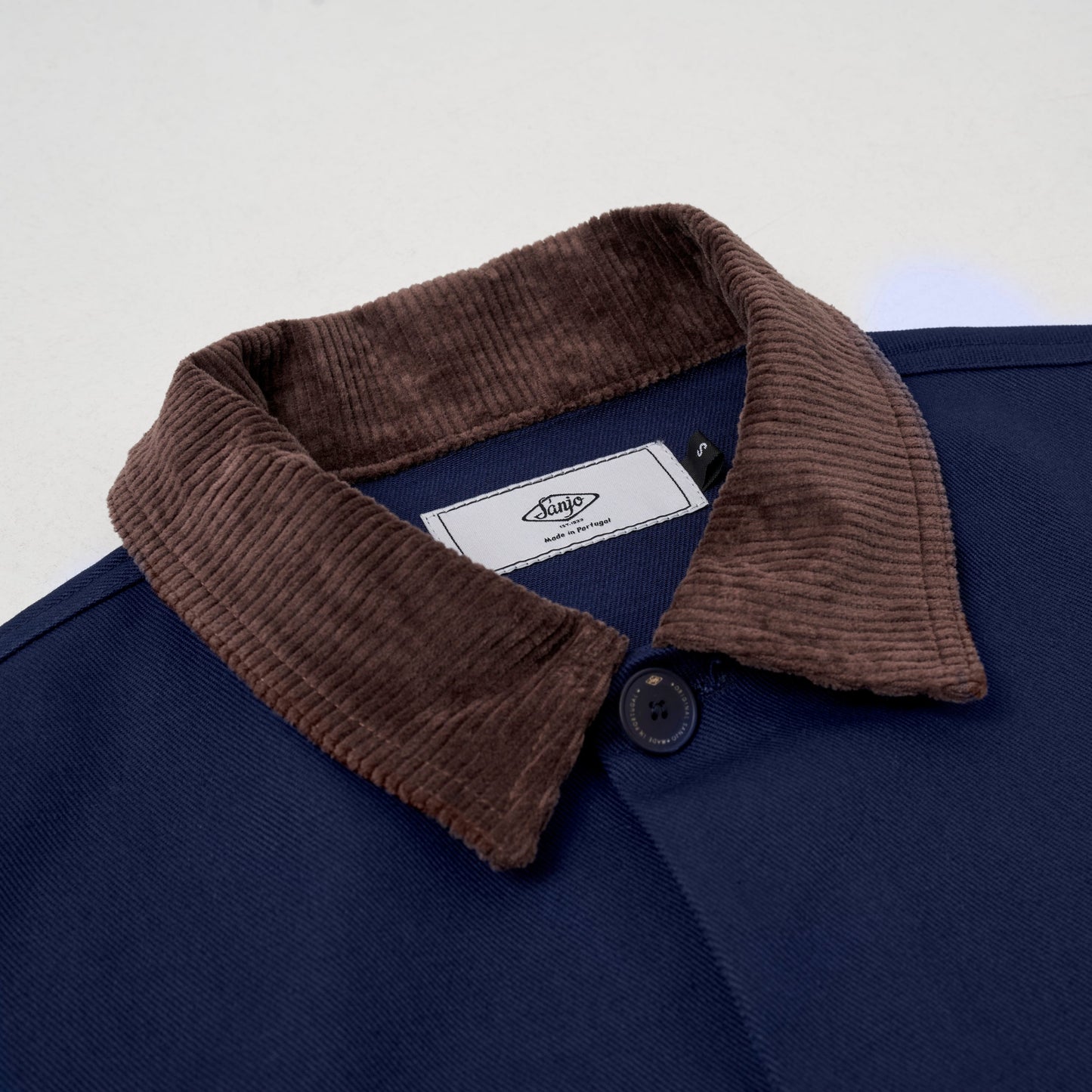 Sanjo Washed Contrast Retro Coat // Azul