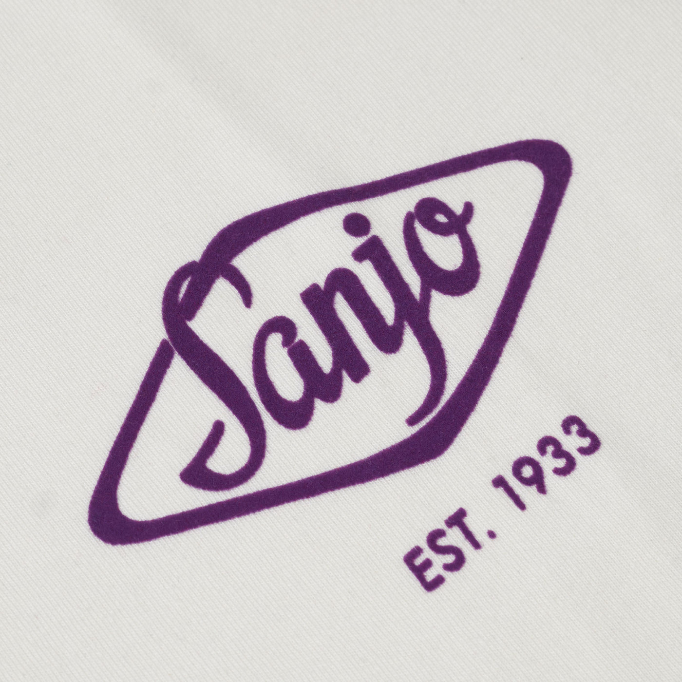 Sanjo Flocked Logo T-Shirt // White