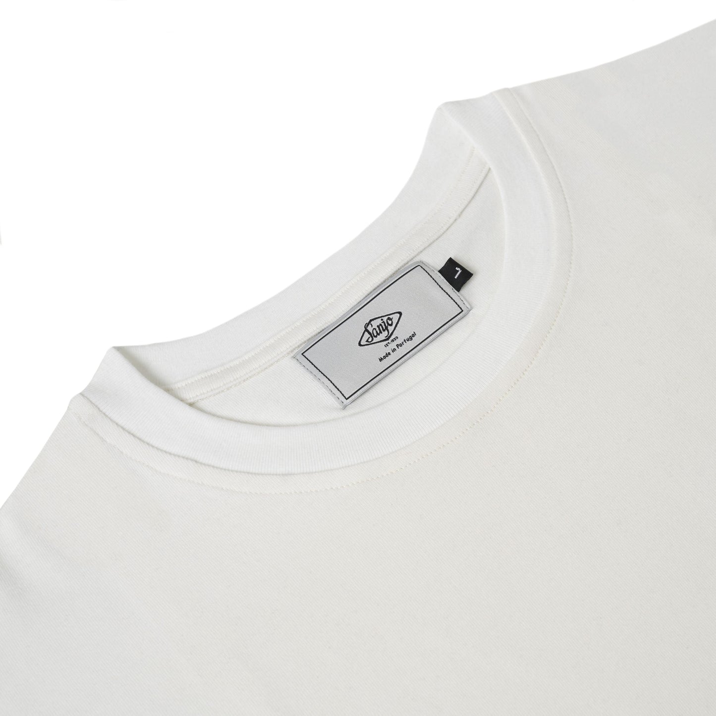 Sanjo Flocked Logo T-shirt // Branco