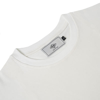 Sanjo Flocked Logo T-Shirt // White