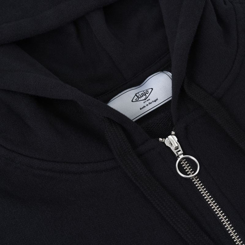 Sanjo Zipper Hoodie // Black