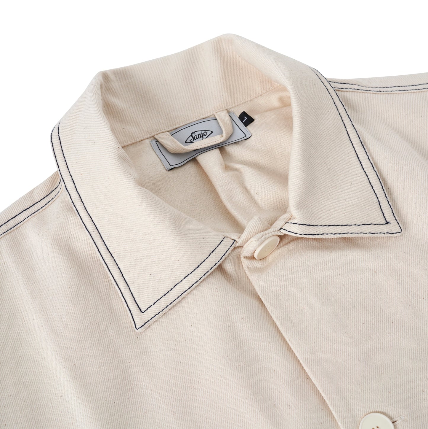 Sanjo Contrast Work Jacket // Ecru
