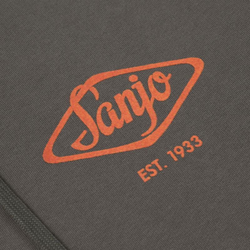 Sanjo Flocked Logo Hoodie // Castanho