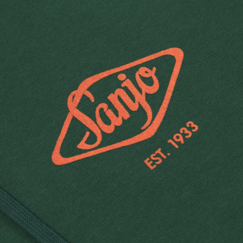 Sanjo Flocked Logo Hoodie // Verde