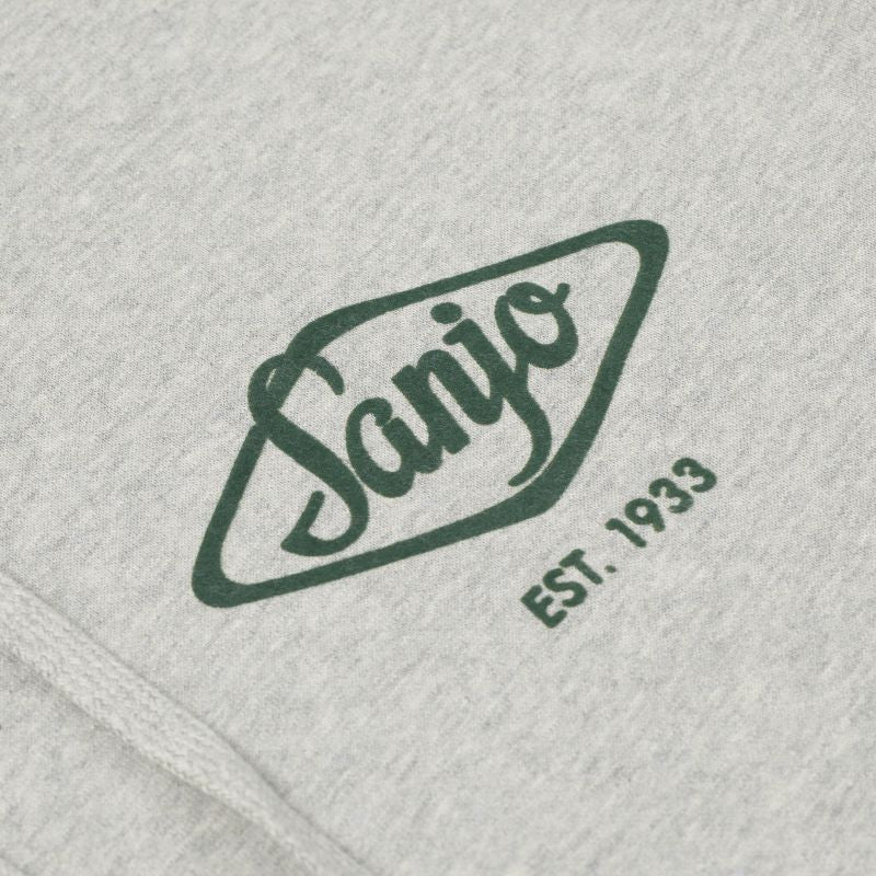 Sanjo Flocked Logo Hoodie // Cinzento