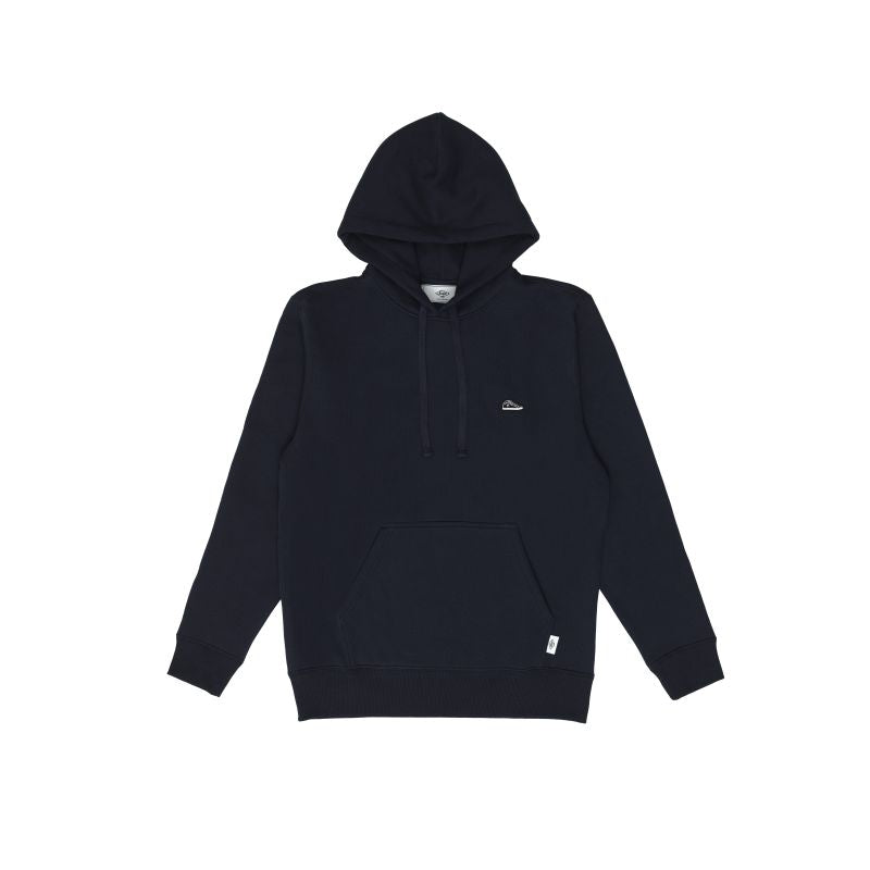 Sudadera con capucha con parche Sanjo K100 // Azul marino