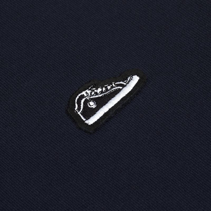 Sudadera con capucha con parche Sanjo K100 // Azul marino