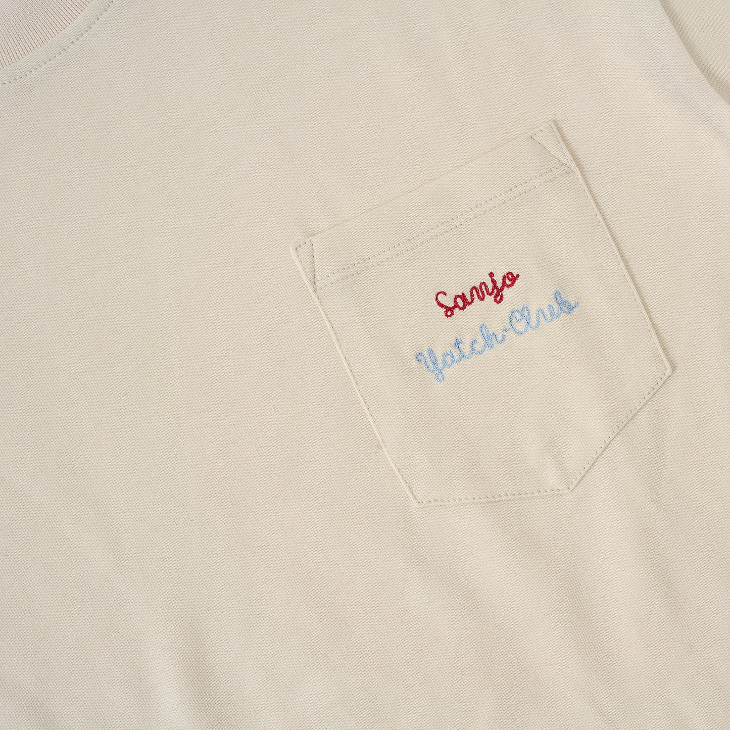 Sanjo Yatch-Club Pocket T-shirt // Ecru