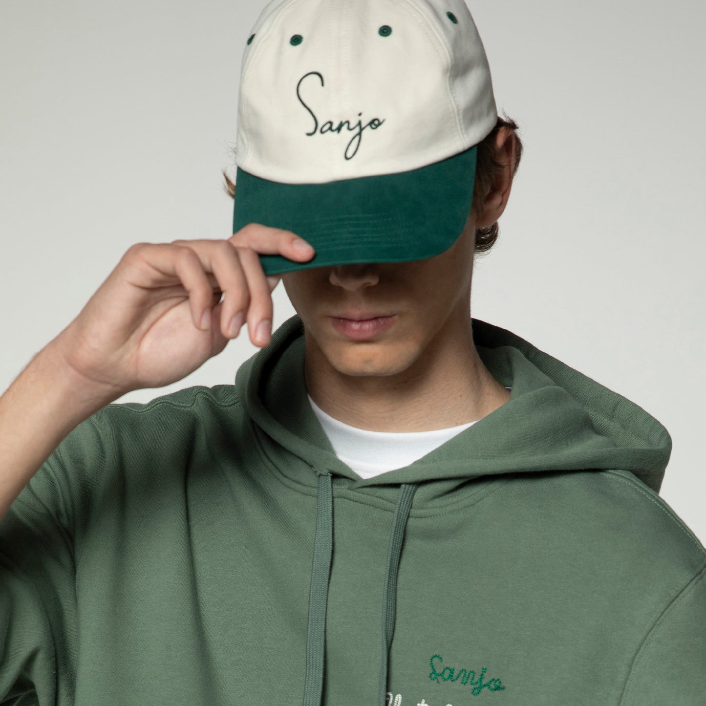 Sanjo Cap // Ecru Green