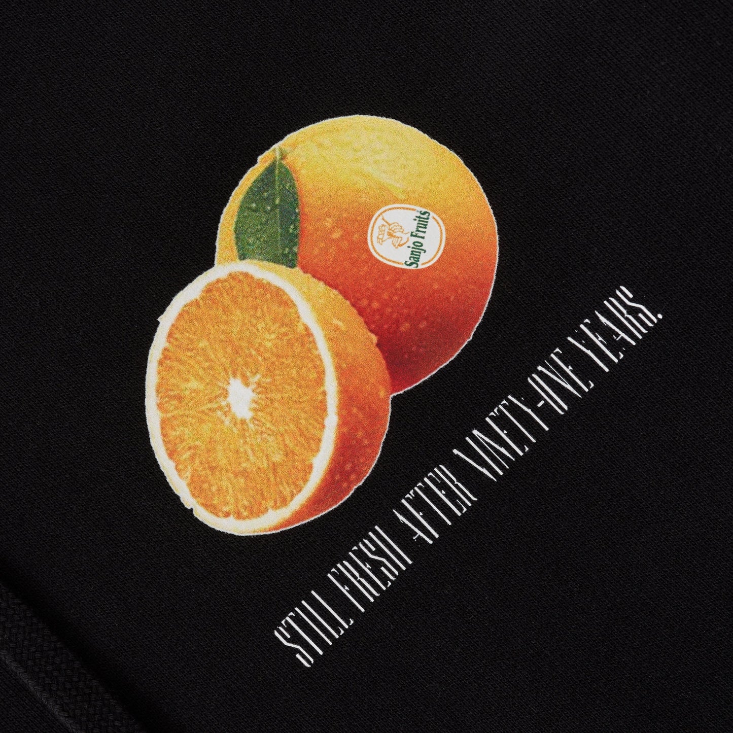 Sanjo Orange Hoodie // Black