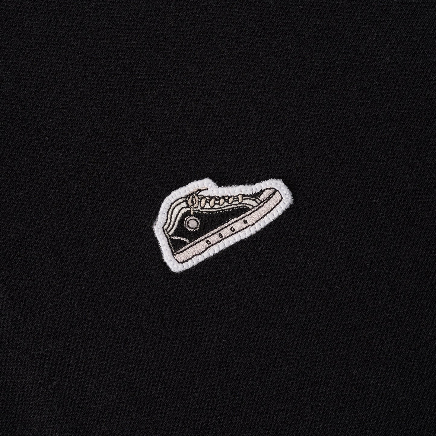 Polo con parche de piqué Sanjo // Negro