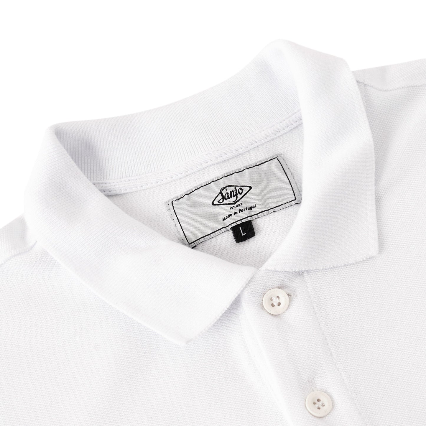 Polo Sanjo Piqué Parche // Blanco
