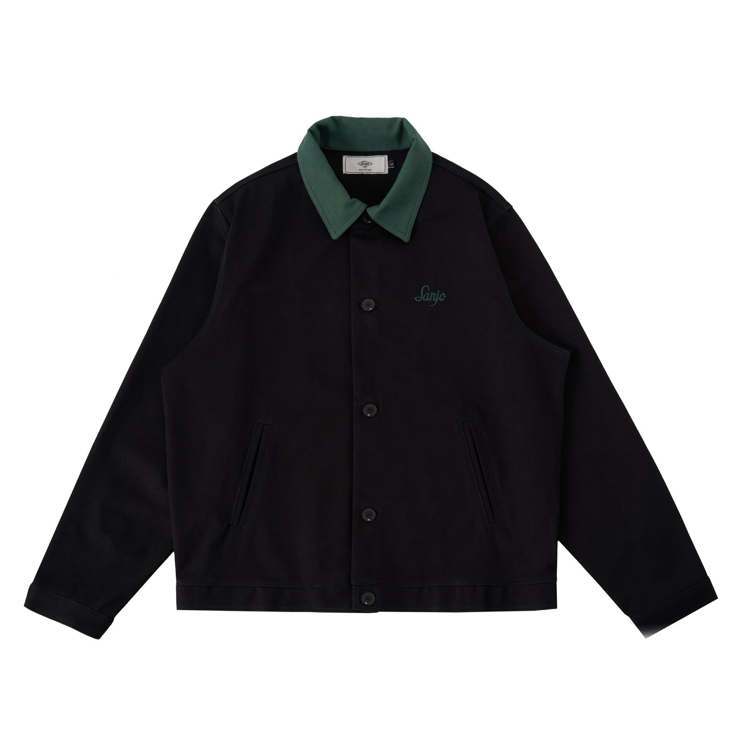 Sanjo Workwear Washed Jacket // Preto & Verde