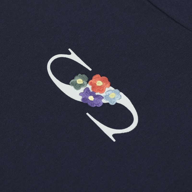 Sanjo Embroidery Nostalgia T-shirt Navy