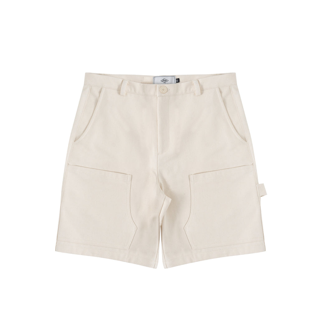 Pantalones cortos con detalles de ropa de trabajo Sanjo // Crudo