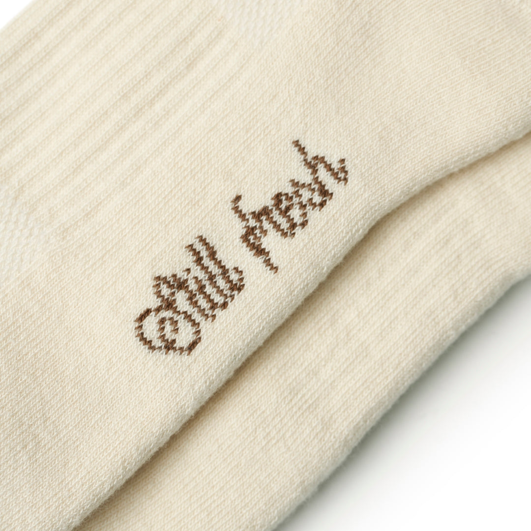 Sanjo Still Fresh Socks // Ecru &amp; Brown (Pack 2)