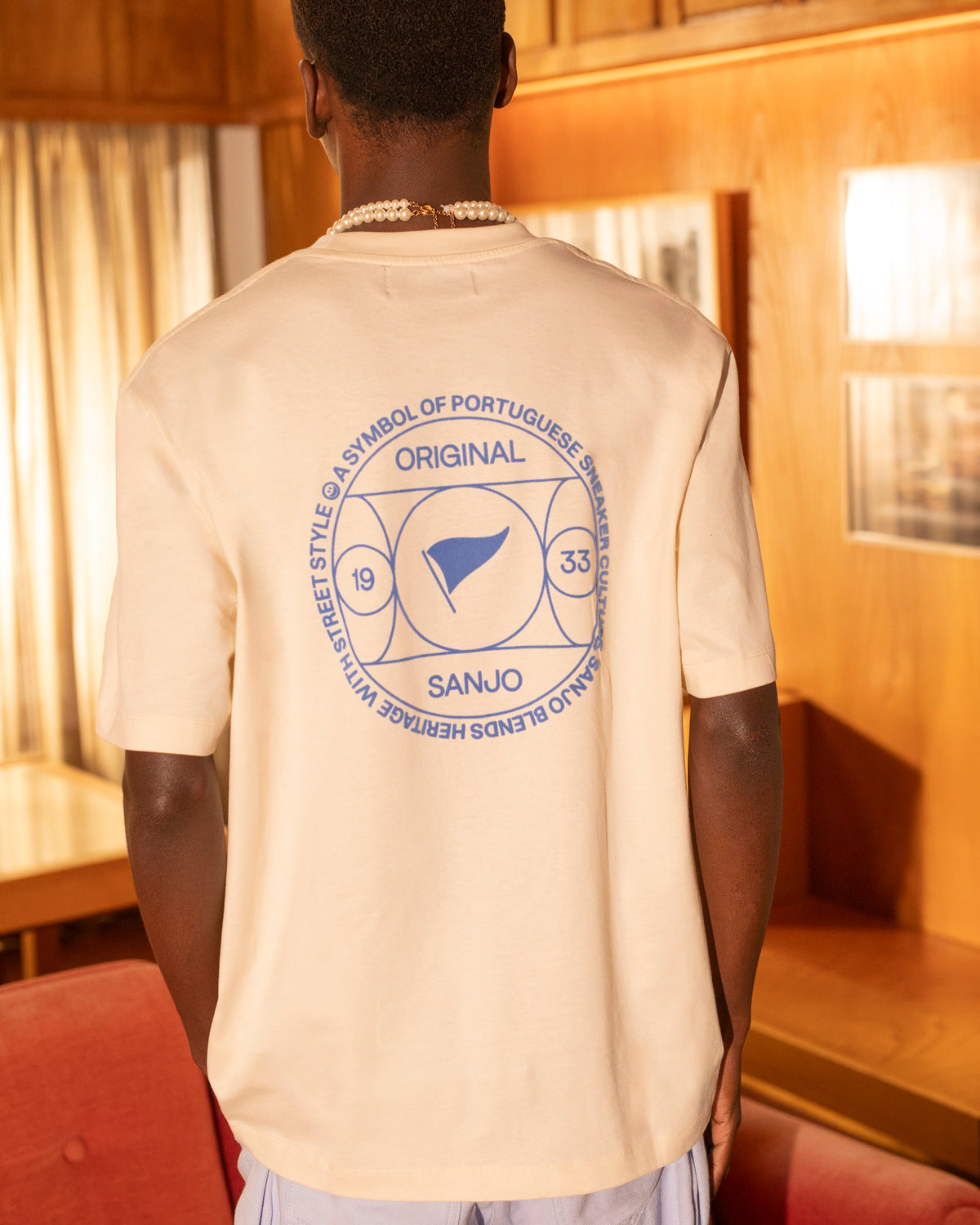 Sanjo Symbol Culture T-shirt // Ecru